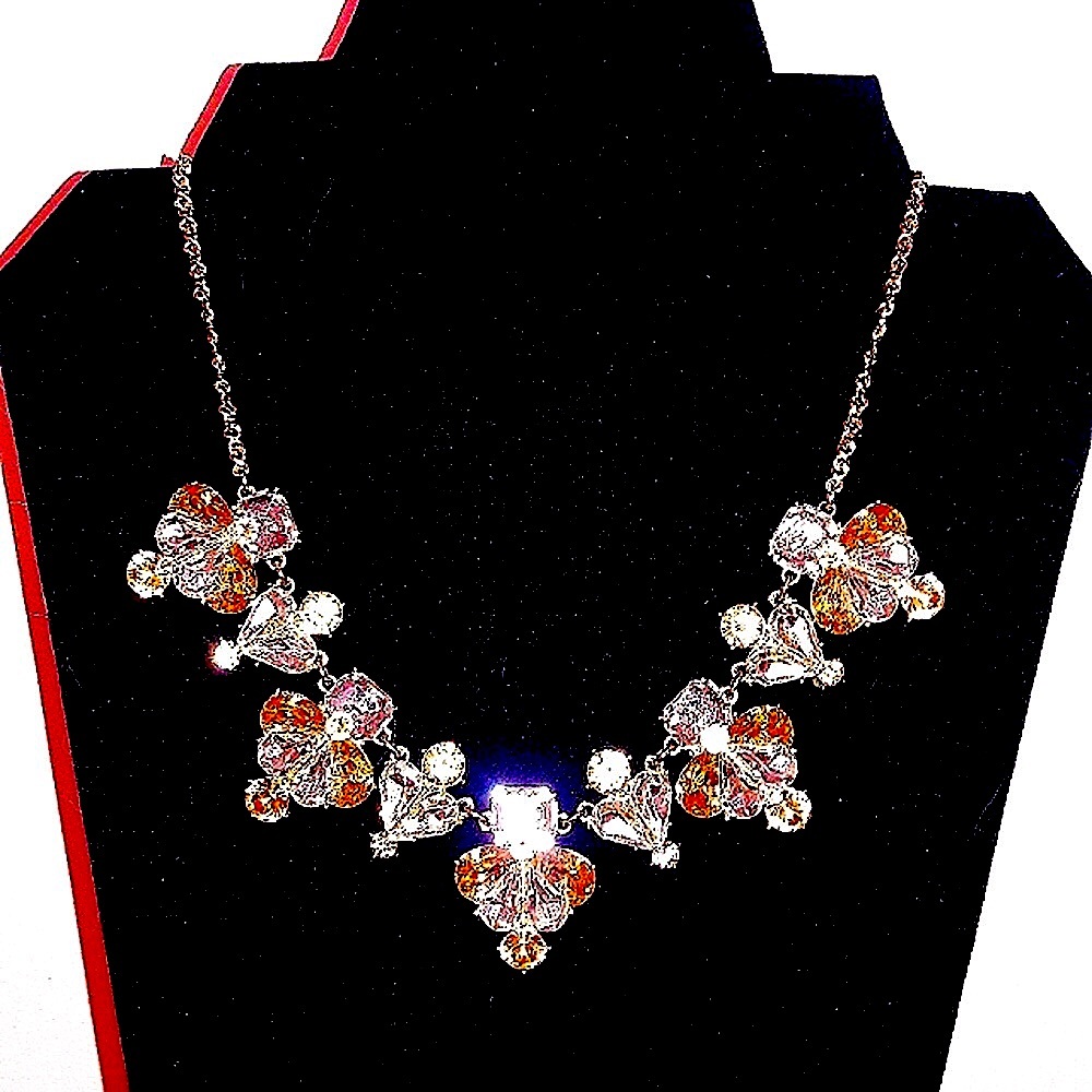Charter Club Topaz and Clear Crystal Statement Necklace